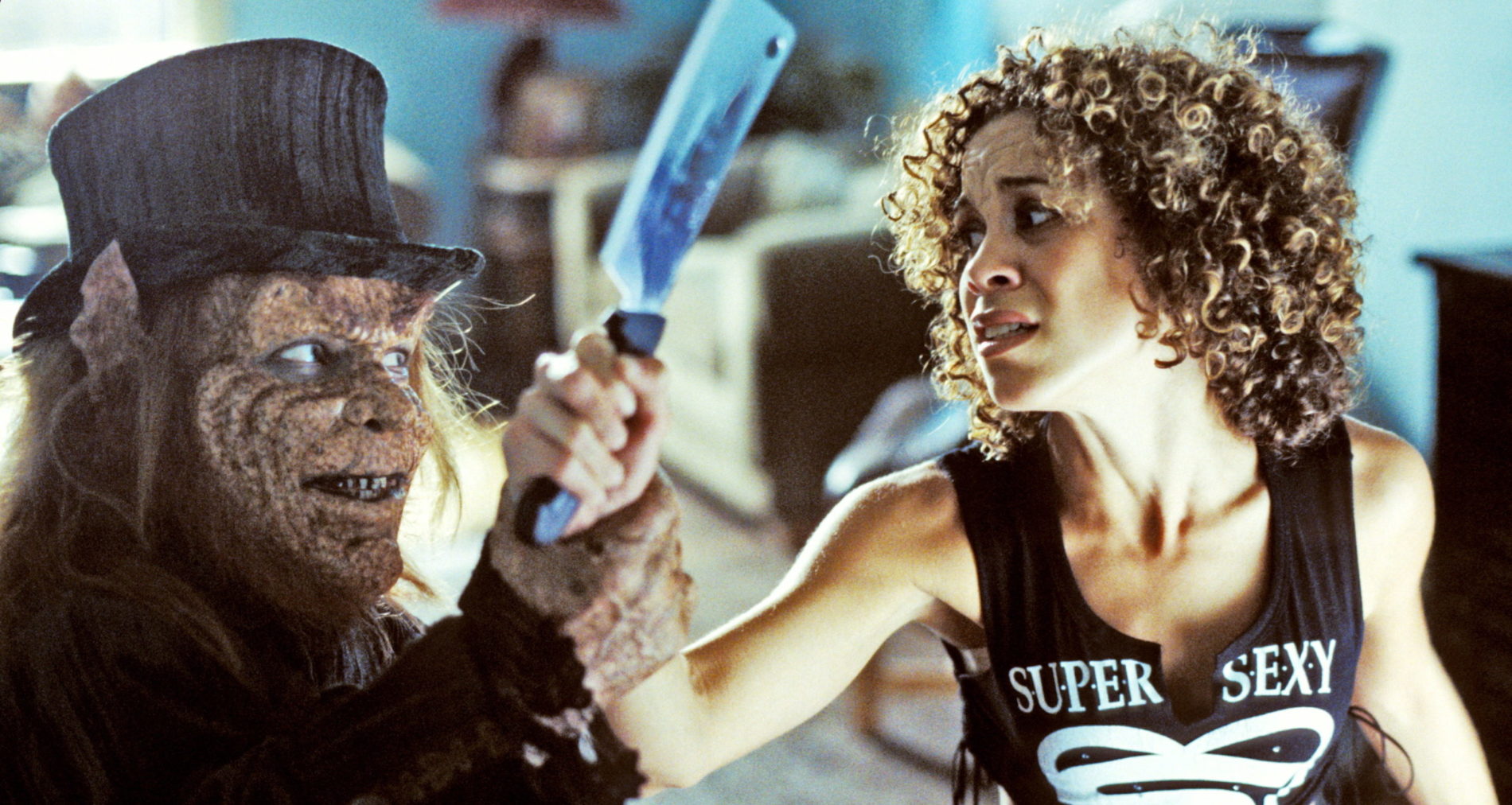 Warwick Davis and Sherrie Jackson in Leprechaun: Back 2 tha Hood